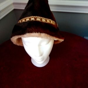 Lovely 1940's Style Vintage Faux Fur Hat